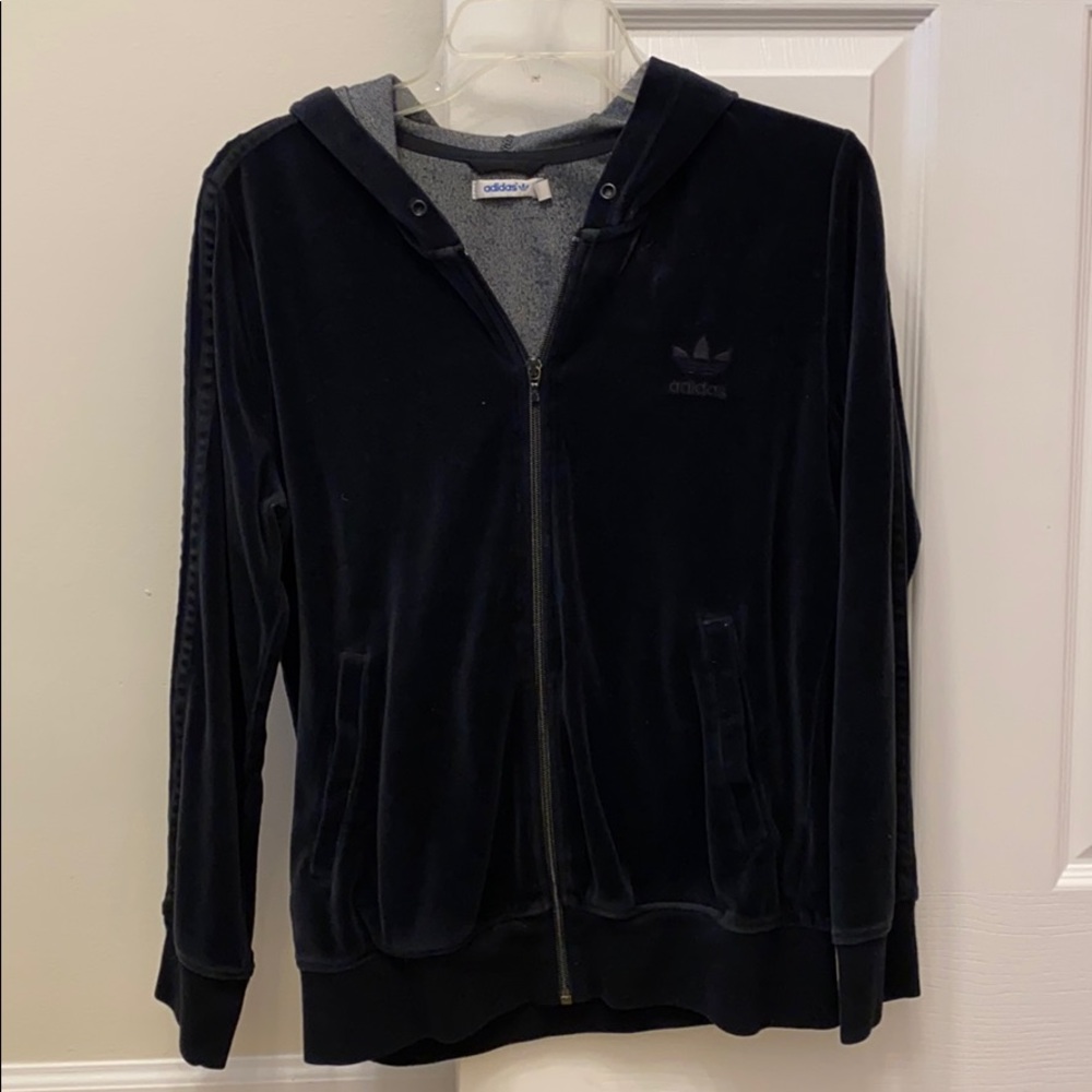 ADIDAS zip up velour